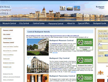 Tablet Screenshot of centralbudapesthotels.com